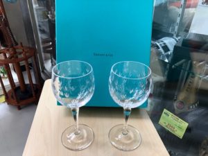 Tiffany ワイングラス ペア フローレット 3 000円 税別 未使用 ティファニー 江戸川区のリサイクルショップはリユースリパブリックにお任せ