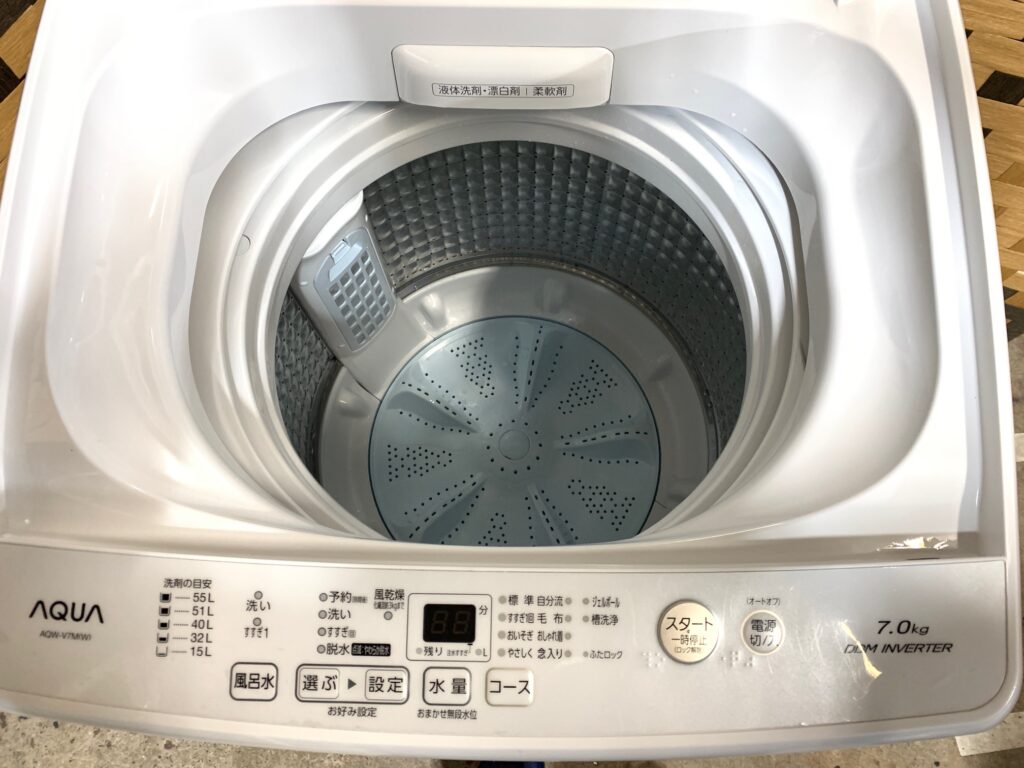 新生活応援！ 美品 2021年製 AQUA 全自動電気洗濯機 AQW-V7M-
