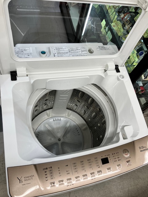 8.0kg洗濯機 2019年製 ヤマダ電機 28,000円（30,800円税込） YWM